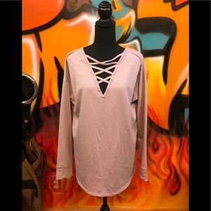 Danskin Now Long Sleeve Shirt Size Large 12/14